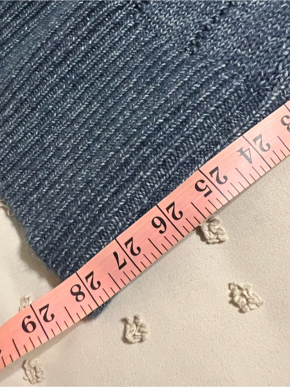 cleo Navy Speckled Ribbed Button-Up Long Cardigan - Picture 7 of 7